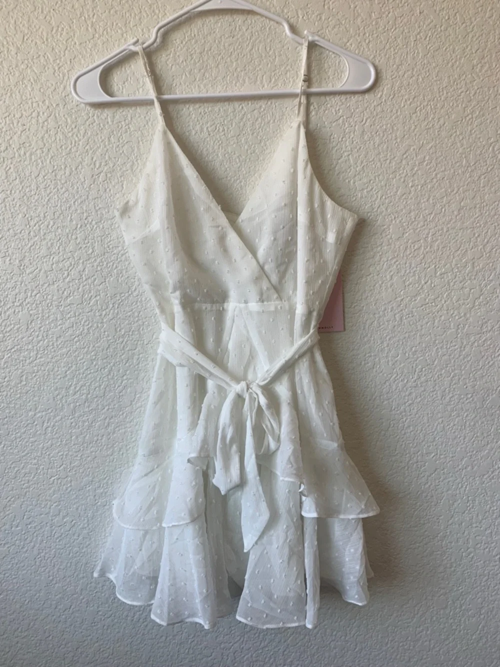 Hello Molly White Tiered Ruffle Mini Dress - Picture 2 of 6